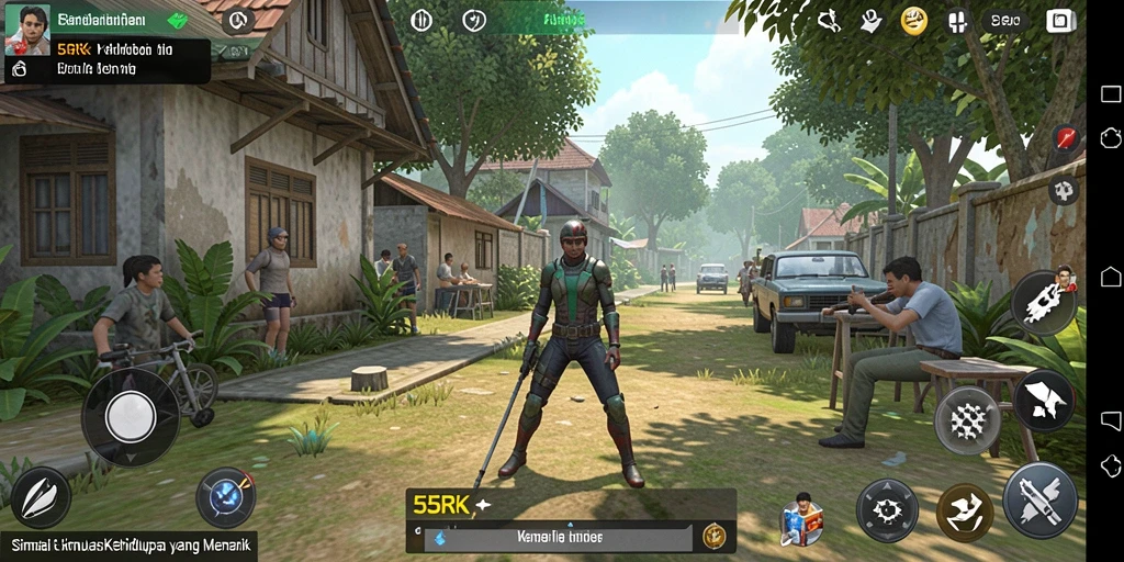 Tangkapan layar 55RK menampilkan gameplay simulasi yang menarik.