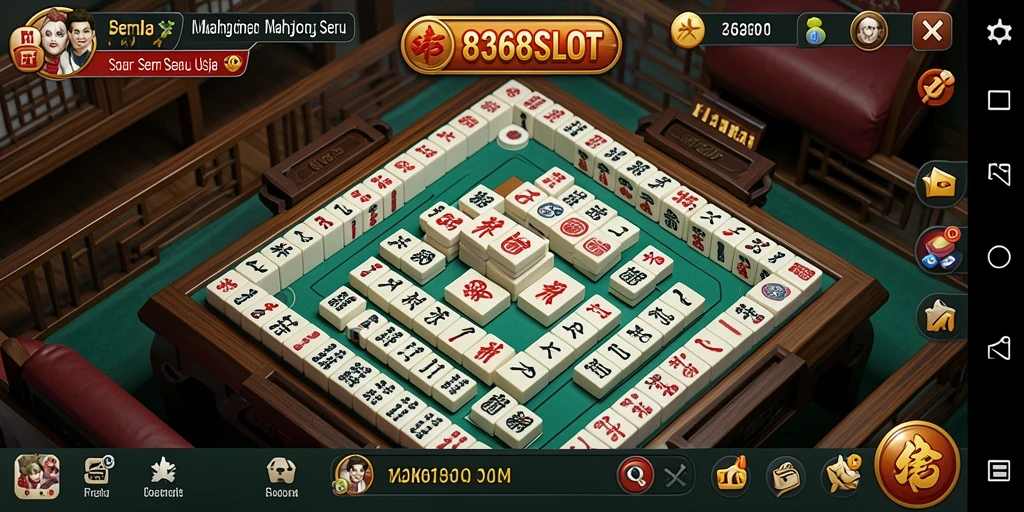 Gameplay seru dari 8368SLOT dalam menyusun ubin Mahjong.