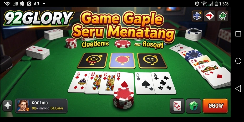 Screenshot gameplay Gaple yang seru dan menantang.