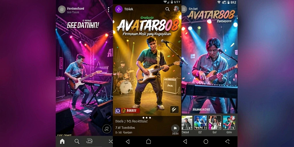 Screenshot gameplay AVATAR808 menampilkan aksi bermain musik yang seru.