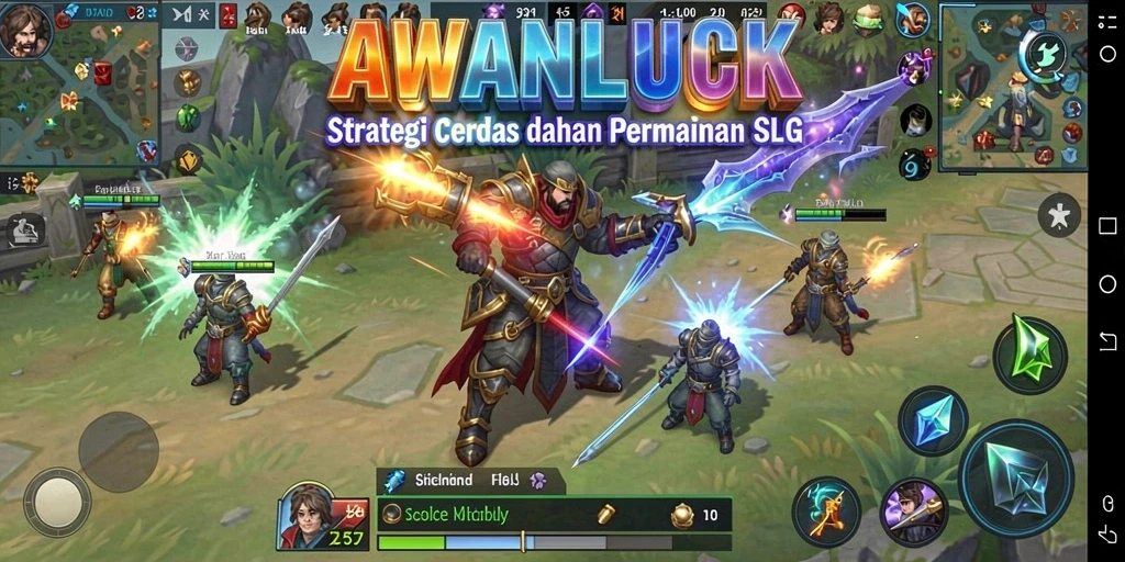 Screenshot gameplay AWANLUCK yang menunjukkan aktivitas strategis.
