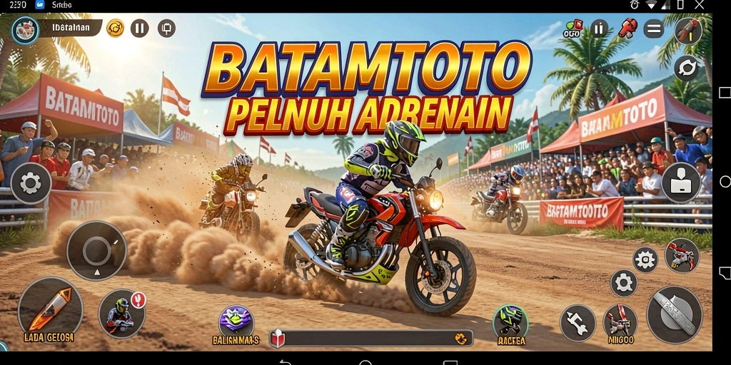 Tampilan seru dari balapan motor di BATAMTOTO.