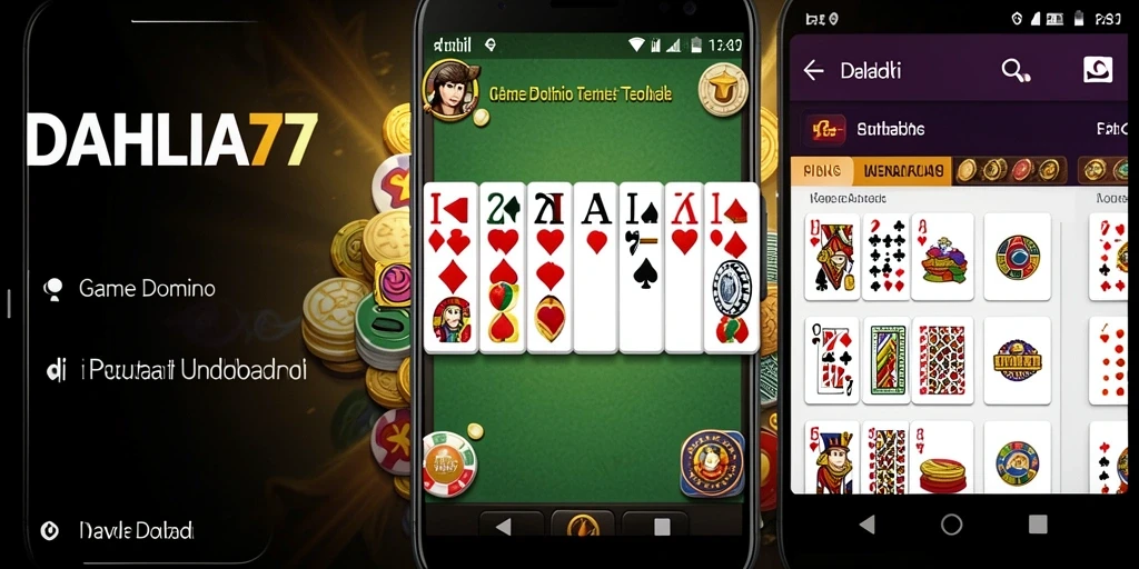 Tampilan gameplay seru di game Domino DAHLIA77.