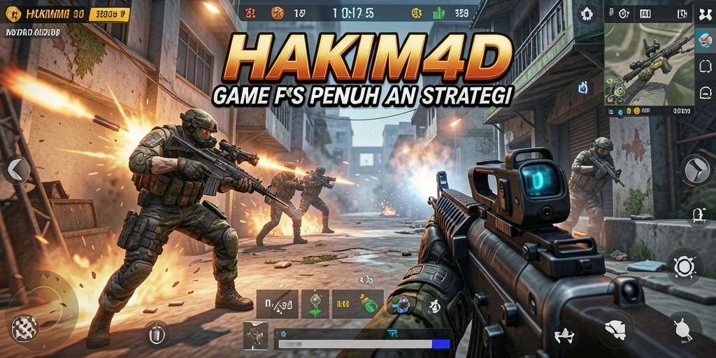 Screenshot menunjukkan aksi intens dan gameplay mendebarkan HAKIM4D.