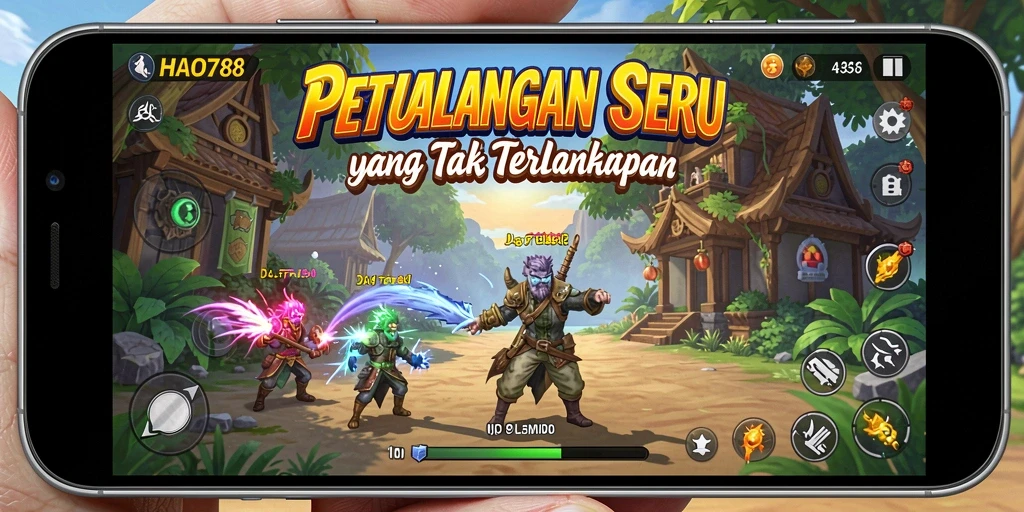 Screenshot gameplay HAO788 yang menampilkan karakter dalam aksi petualangan.