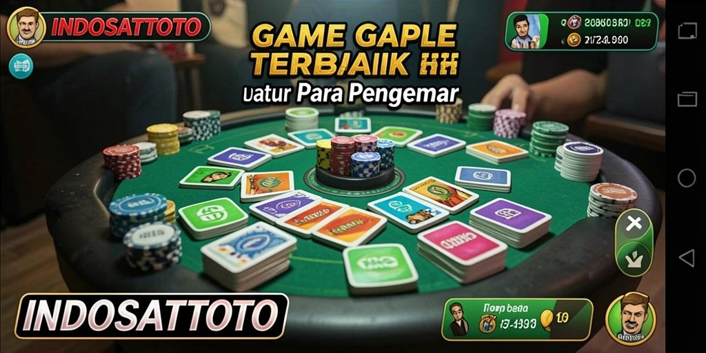 Screenshot gameplay INDOSATTOTO yang menunjukkan serunya bermain Gaple.
