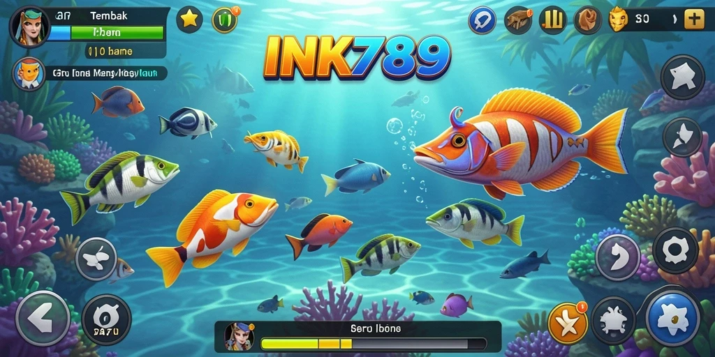 Tangkapan layar menampilkan keseruan gameplay Tembak Ikan INK789.