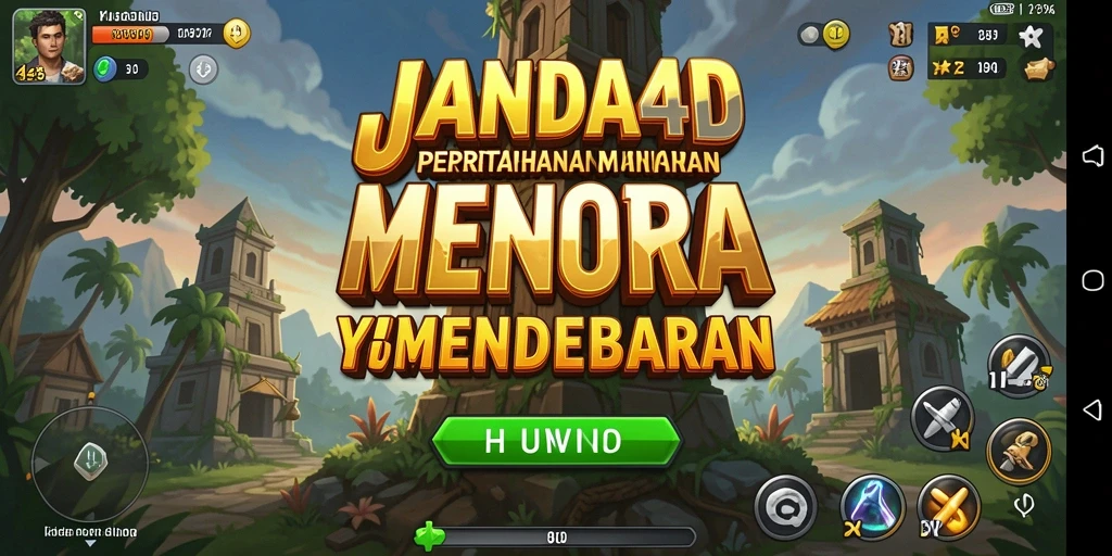 Tangkapan layar JANDA4D menampilkan gameplay menara pertahanan yang intens.