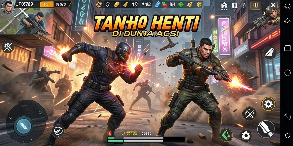 Tampilan intens dari pertempuran dalam JP6789.