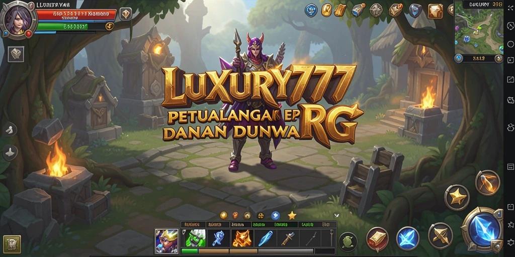 Tangkapan layar LUXURY777 menampilkan pertarungan epik dalam gameplay RPG yang seru.