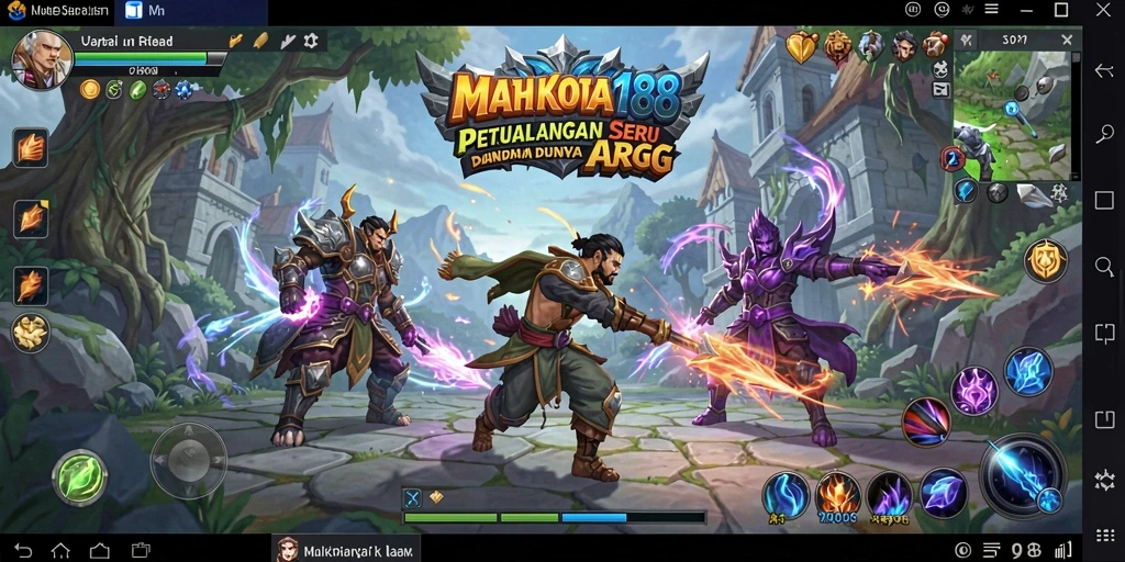 Tampilan gameplay seru di dunia fantastis MAHKOTA188.