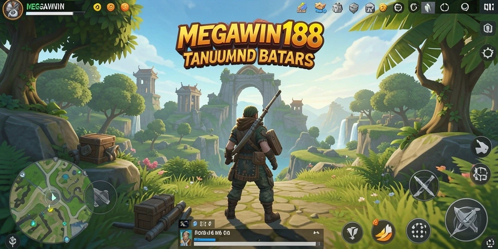 Screenshot gameplay MEGAWIN188 dengan pemandangan dunia terbuka yang menakjubkan.