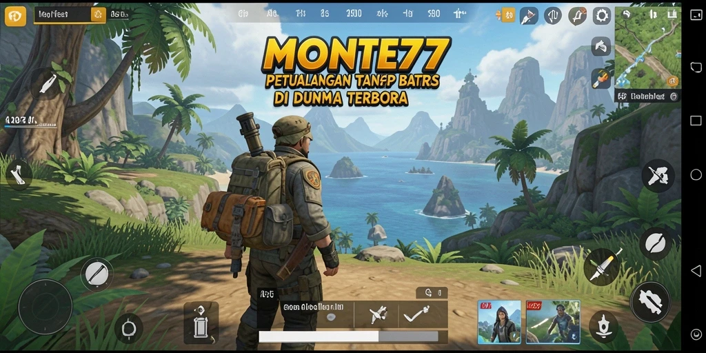 Tampilan gameplay MONTE77 yang menakjubkan di dunia terbuka.