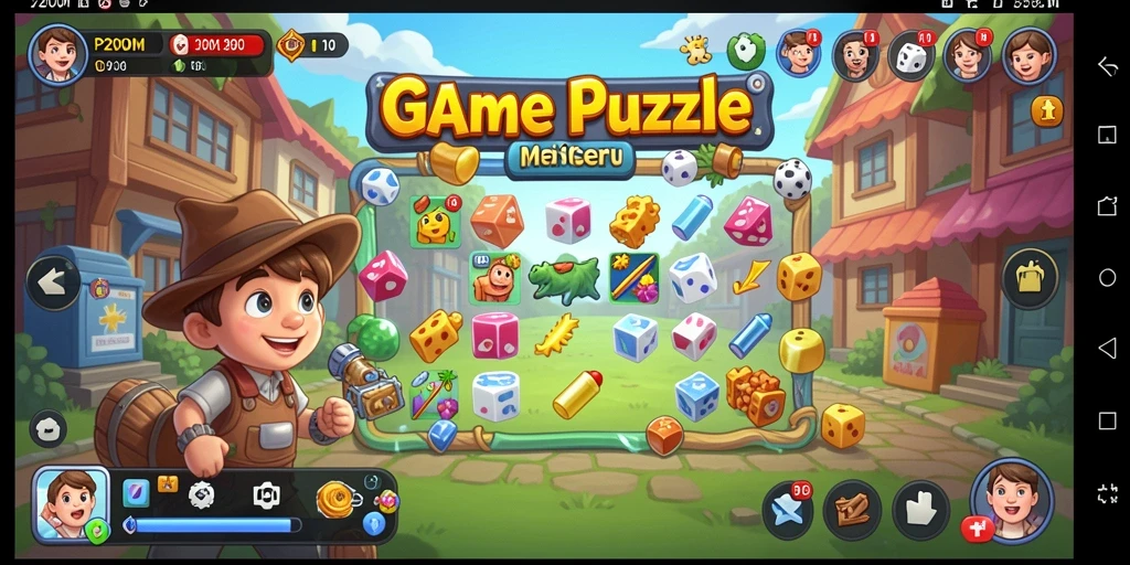 Tampilan gameplay P200M dengan teka-teki menantang.