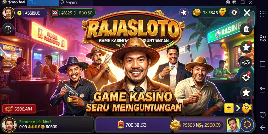 Tangkapan layar RAJASLOTO menampilkan gameplay Kasino yang mendebarkan.