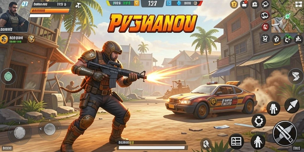 Tampilan menarik dari gameplay seru RP62RP dengan aksi TPS.