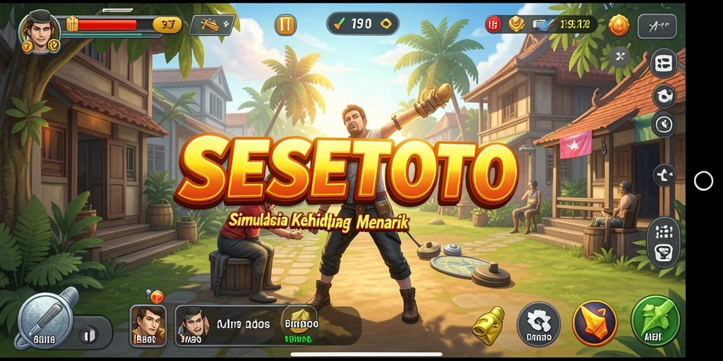 Tampilan gameplay SESETOTO yang mengasyikan dan realistis.
