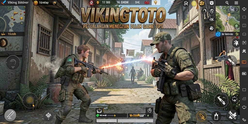 Screenshot utama VIKINGTOTO menampilkan aksi pertempuran yang menegangkan.